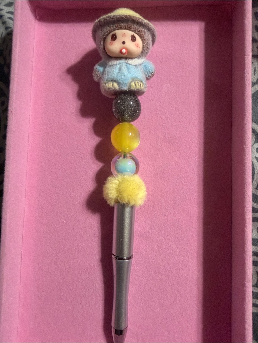 Monchichi beaded pen